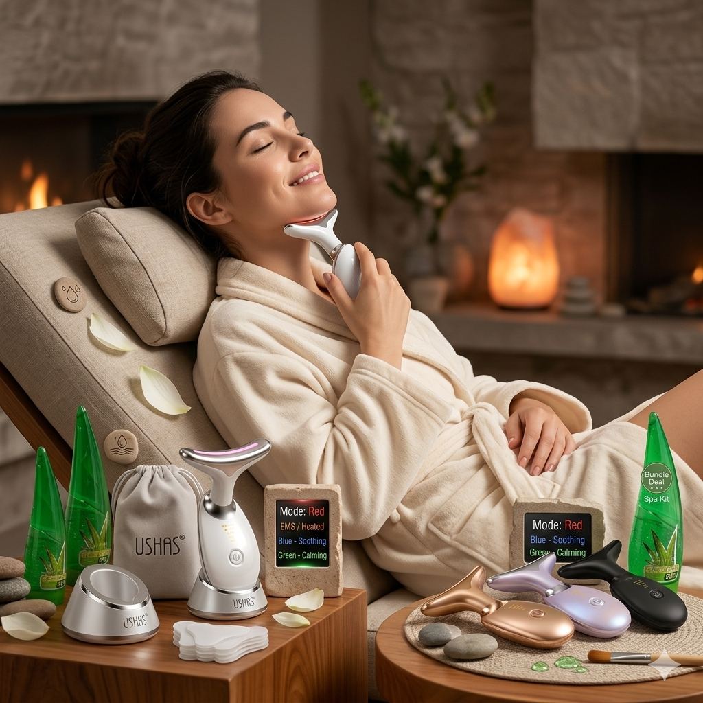 Kit Facial Masajeador LED + Aloe GRATIS!