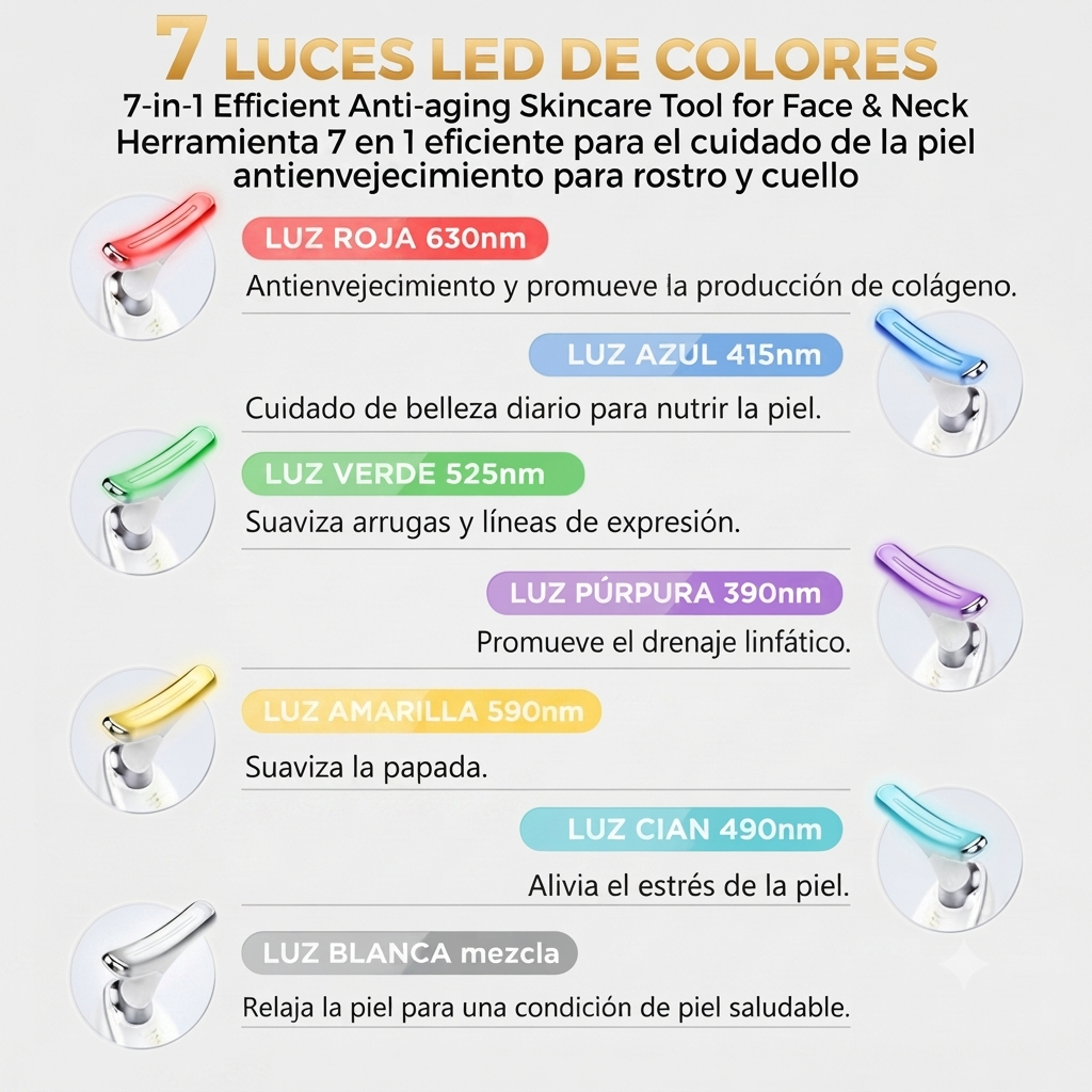 Masajeador Facial LED