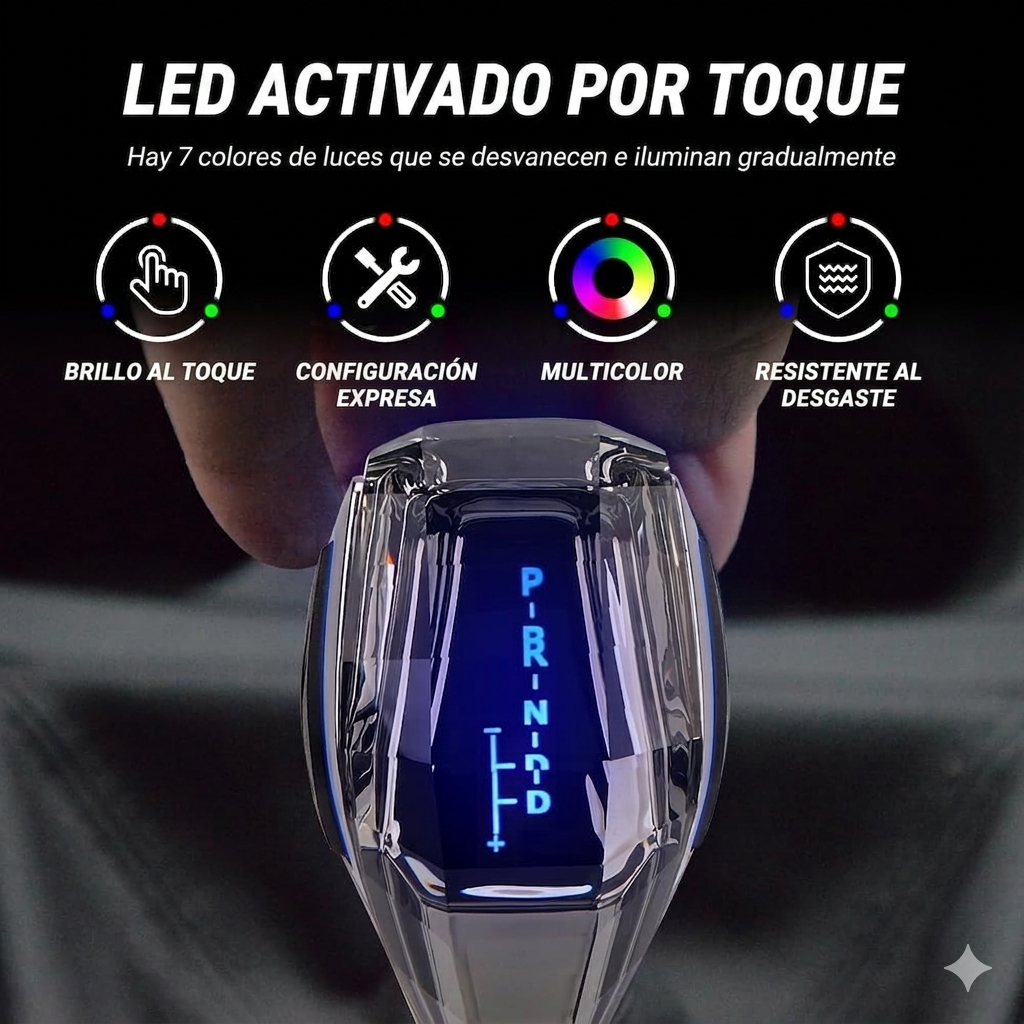 CrystalDrive Pomo Palanca de cambios LED Sincrónico