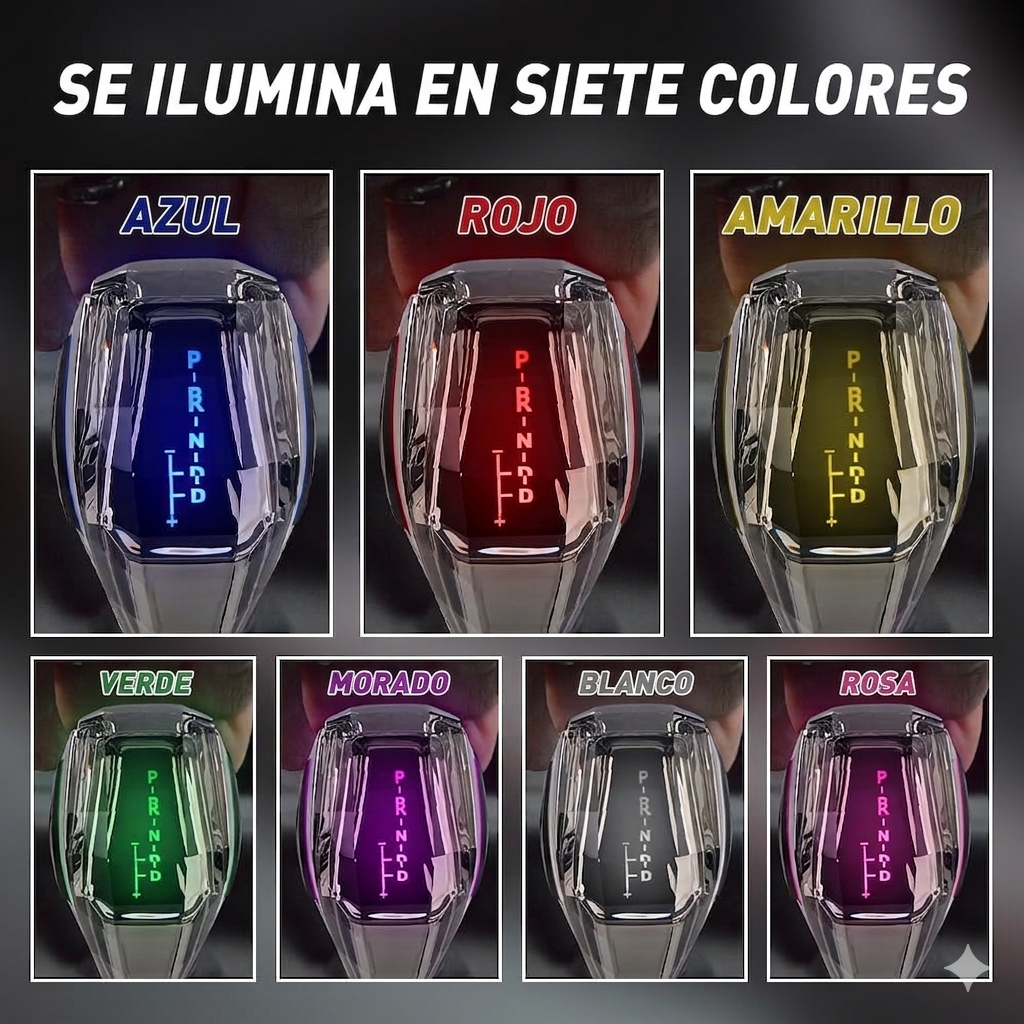 CrystalDrive Pomo Palanca de cambios LED Sincrónico
